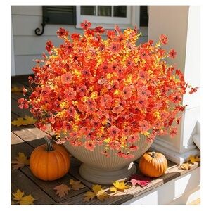 Artificial Fall Flowers for Decoration Fake Flowers Outdoor , NEW